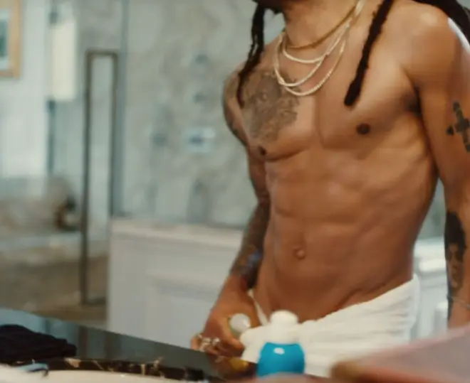 Lenny shows off his enviable physique in his new music video.