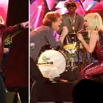 Mick Jagger and The Rolling Stones with Lady Gaga in New York