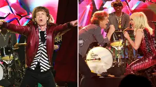 Mick Jagger and The Rolling Stones with Lady Gaga in New York