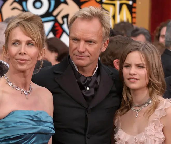 Trudie and Sting have been married since 1992 and have four children Mickey Sumner, 39, Jake Sumner, 38, Eliot Sumner, 33, and Giacomo Sumner, 27. (pictured with Eliot in 2004)