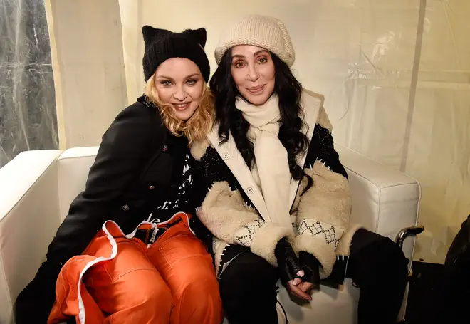 Cher and Madonna together in 2017. (Photo by Kevin Mazur/WireImage)