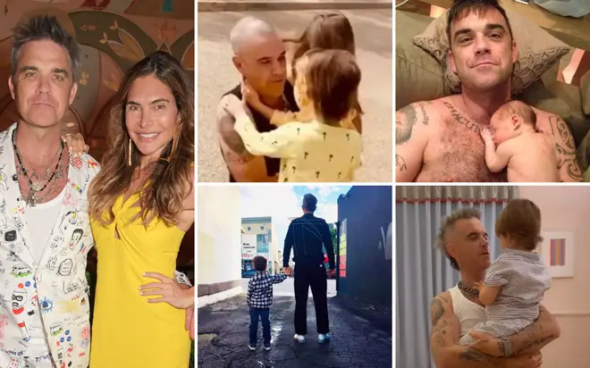 Robbie Williams and his family