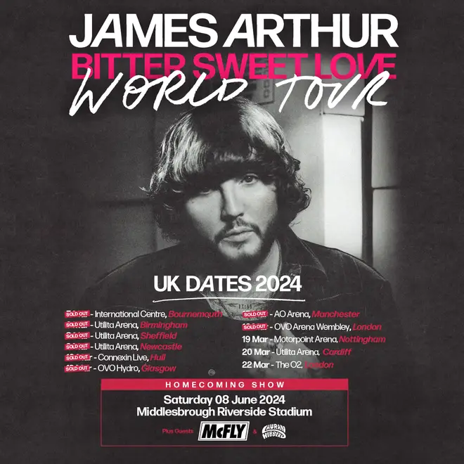 James Arthur – Bitter Sweet Love World Tour