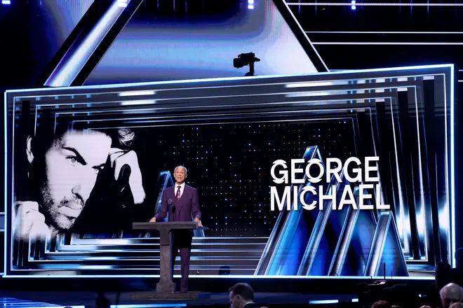 Andrew Ridgeley inducted his childhood friend George Michael into the 2023's Rock and Roll Hall of Fame. (Photo by Kevin Kane/Getty Images for The Rock and Roll Hall of Fame )