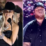 Lainey Wilson and Luke Combs at the CMA Awards 2023