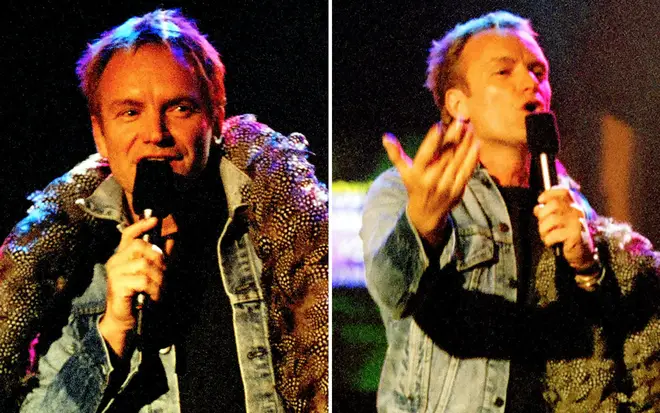 Sting belted out The Human League's synth-pop classic 'Don't You Want Me' for karaoke showdown.