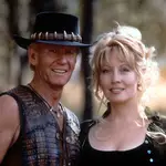 Paul Hogan And Linda Kozlowski In 'Crocodile Dundee in Los Angeles'