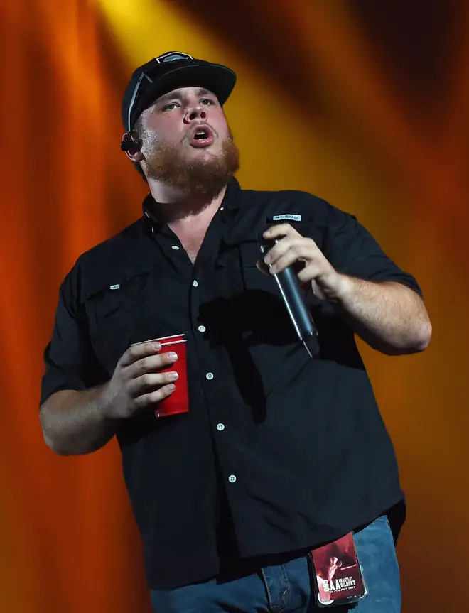 Luke Combs on stage in 2017