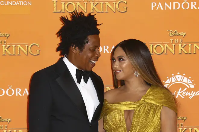 Jay Z and Beyoncé attending The Lion King 2019 premiere