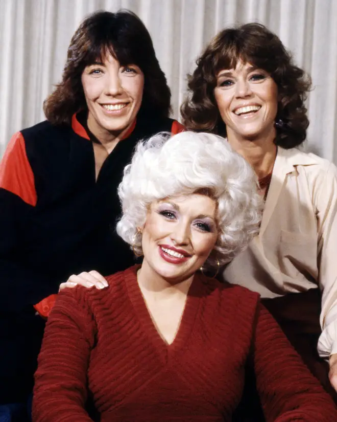 American actresses (left to right) Lily Tomlin, Dolly Parton and Jane Fonda in a publicity still for '9 to 5', directed by Colin Higgins, 1980. (Photo by Silver Screen Collection/Getty Images)