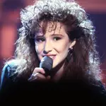 Pop Star Tiffany Performing on a TV Show in 1987