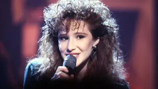 Pop Star Tiffany Performing on a TV Show in 1987