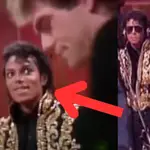 Michael Jackson watches Huey Lewis