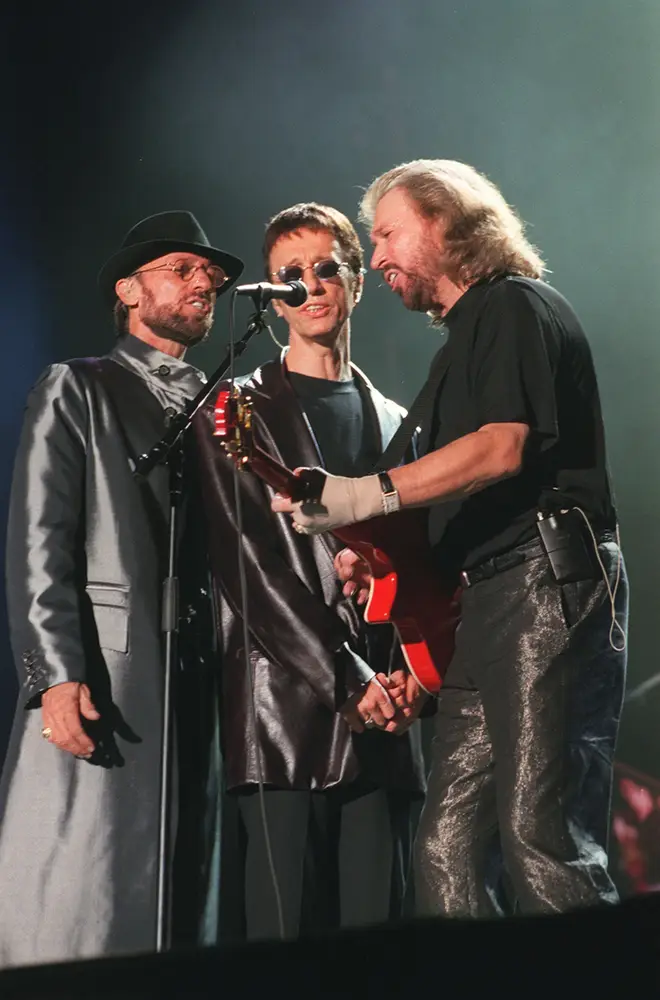 The Bee Gees performing in Australia in 1999.
