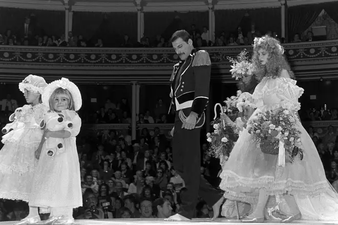 Freddie and Jane riffed on the royal wedding between Princess Diana and Prince Charles four years earlier. (Photo by Kyle Ericksen/WWD/Penske Media via Getty Images)