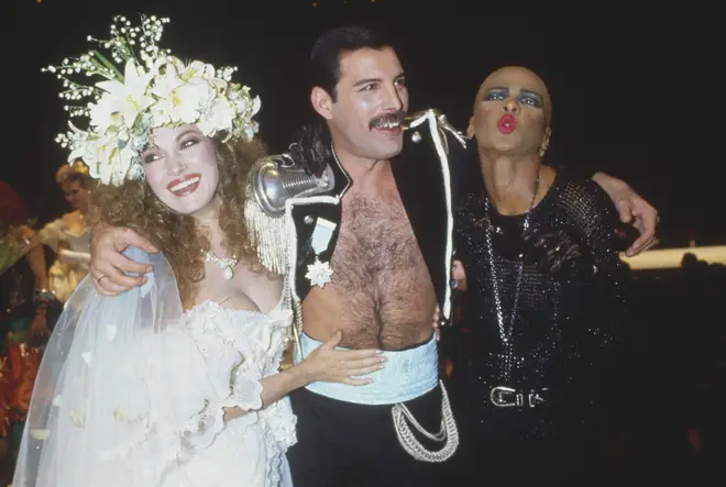 Seymour Seymour later said: "It was the highest, most important moments of my career being Freddie Mercury&squot;s bride." (Photo by Dave Hogan/Hulton Archive/Getty Images) Mercury At Fashion Aid