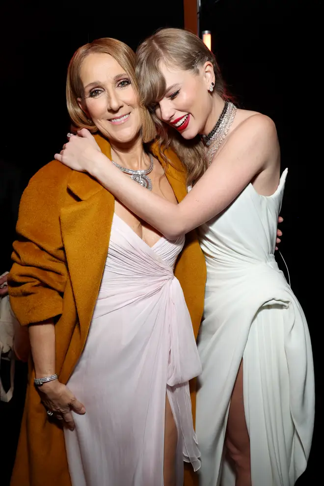 The two stars were seen in a lovely hug backstage at the awards show held at Crypto.com Arena in Los Angeles on Sunday.