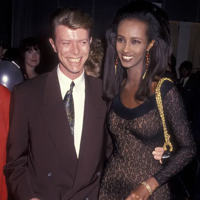 David Bowie and Iman in New York in 1990, before they were married