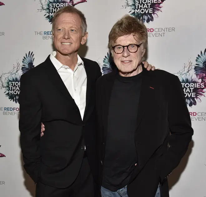 Robert Redford with son James in 2018