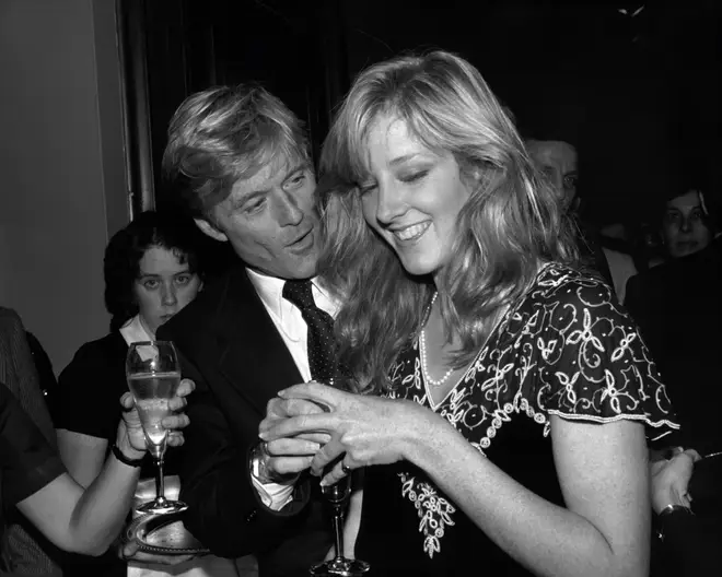 Robert Redford with daughter Shauna in 1983