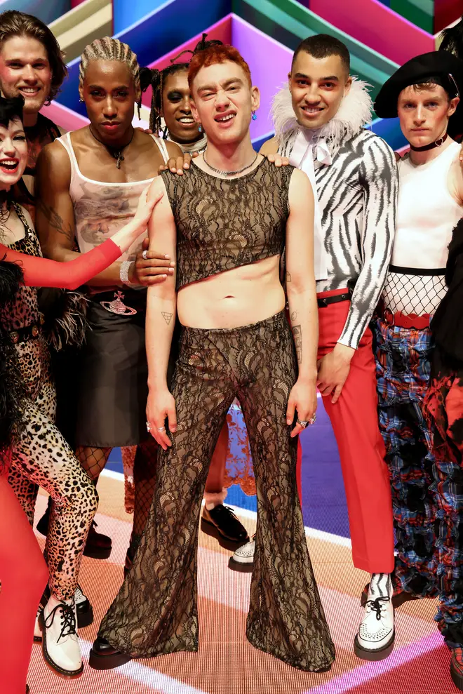 Olly Alexander pictures at the BRIT Awards in 2021.