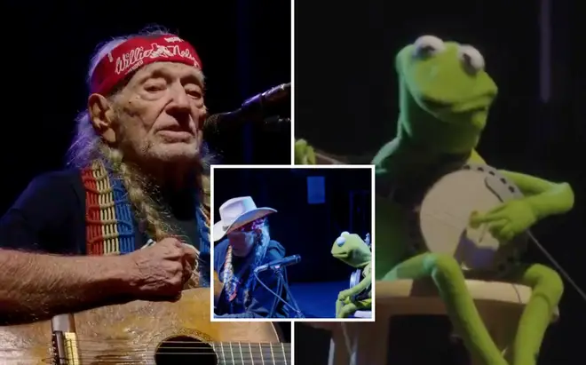 Willie Nelson and Kermit The Frog finally came together for a duet of 'Rainbow Connection'.
