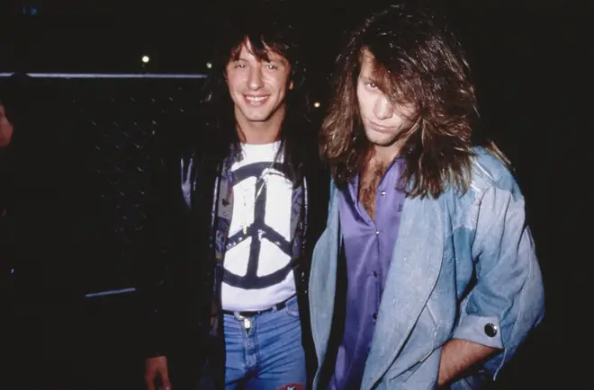 Bon Jovi were on the last leg of their Slippery When Wet Tour in 1987 (pictured: Jon and Richie) when they heard that Michael Jackson was staying at the same Tokyo hotel.
