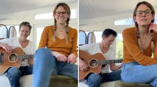 Like father like daughter: Kevin Bacon teams up with Sosie for a cute duet of the Beyoncé and Miley Cyrus song 'II Most Wanted'.