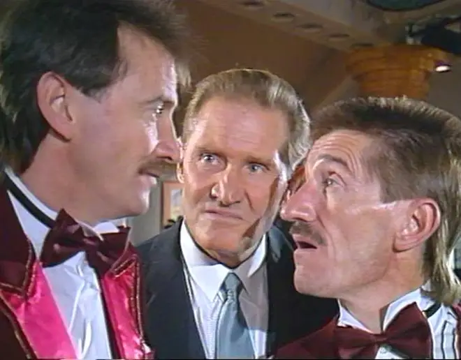 Jimmy Patton with Paul and Barry during his first appearance in ChuckleVision