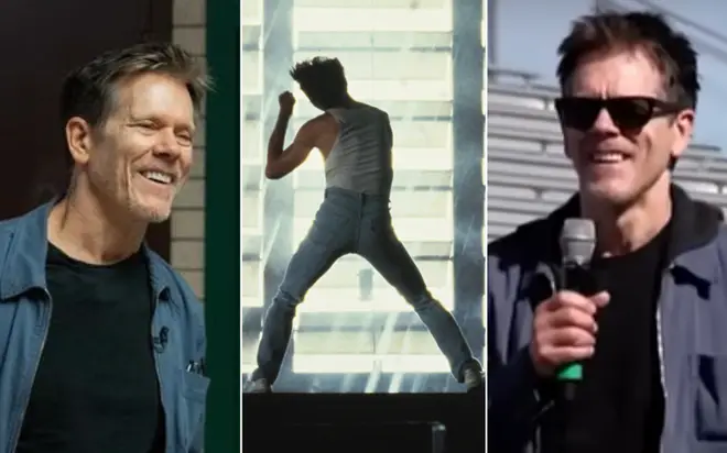 Kevin Bacon has returned to the high school where Footloose was filmed 40 years ago.