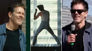 Kevin Bacon has returned to the high school where Footloose was filmed 40 years ago.