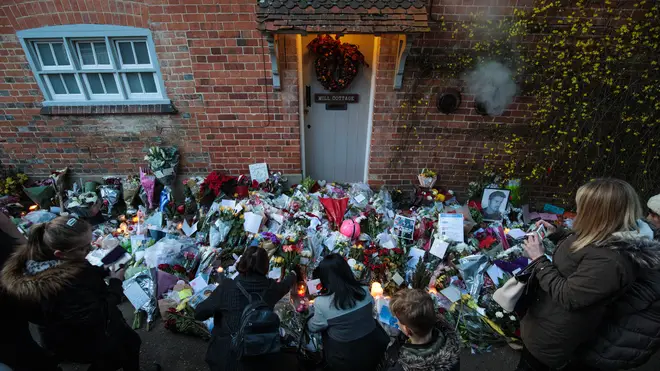 Tributes outside George Michael's home