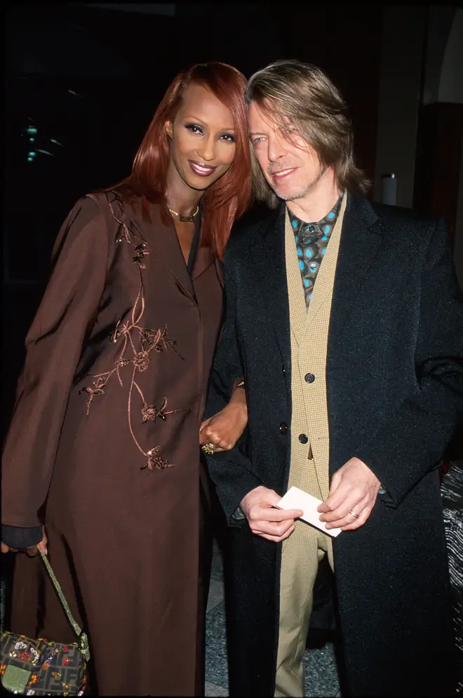 Model Iman and husband, David Bowie pictured in 2000