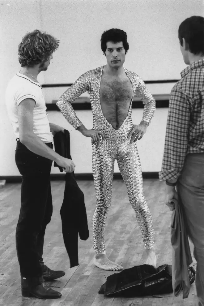 Freddie Mercury takes a moment to catch his breath during a ballet class in Covent Garden, London on 3rd October 1979.