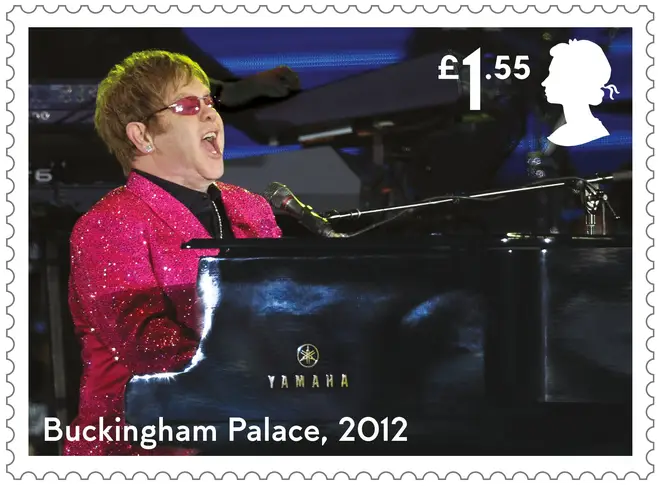 Elton John's Buckingham Palace stamp