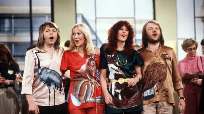Björn Ulvaeus and Agnetha Fältskog (left) with ABBA bandmates Anni-Frid Lyngstad and Benny Andersson