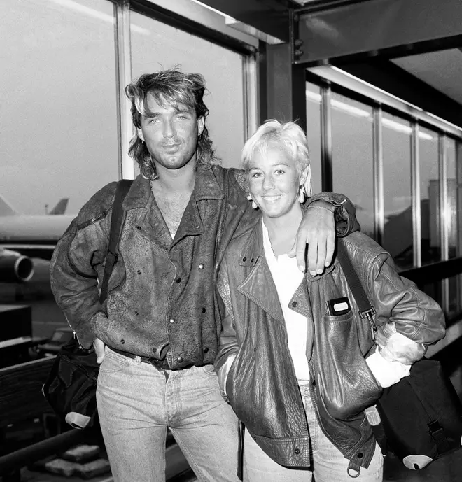 Martin and Shirlie Kemp at Heathrow Airport after flying in from New York in 1985