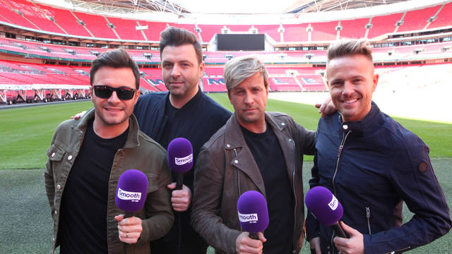 Westlife announcing their Wembley Stadium concert to Smooth Radio