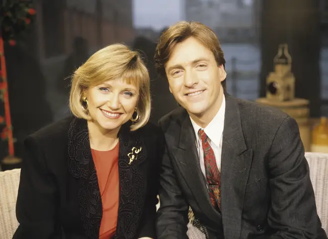 Judy Finnigan and Richard Madeley pictured hosting This Morning in 1990