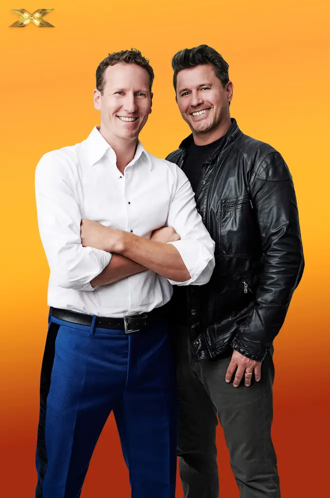 The X Factor Celebrity 2019: Jeremy Edwards (right) with Brendan Cole (left)