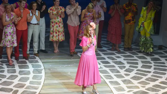 Kate Garraway on stage at MAMMA MIA!