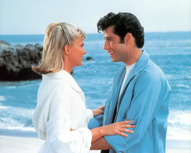 Olivia Newton-John and John Travolta as Sandy and Danny in Grease