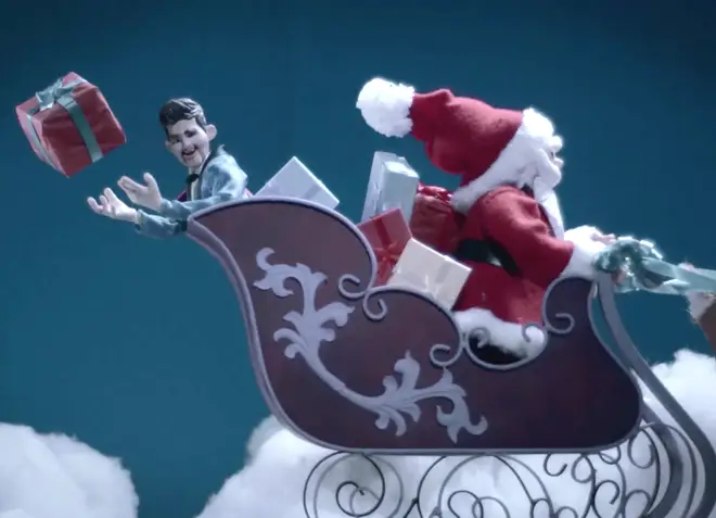 Michael Bublé in his animated 'White Christmas' music video