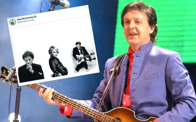 Paul McCartney performing at Glastonbury in 2004 along with his new cryptic tweet